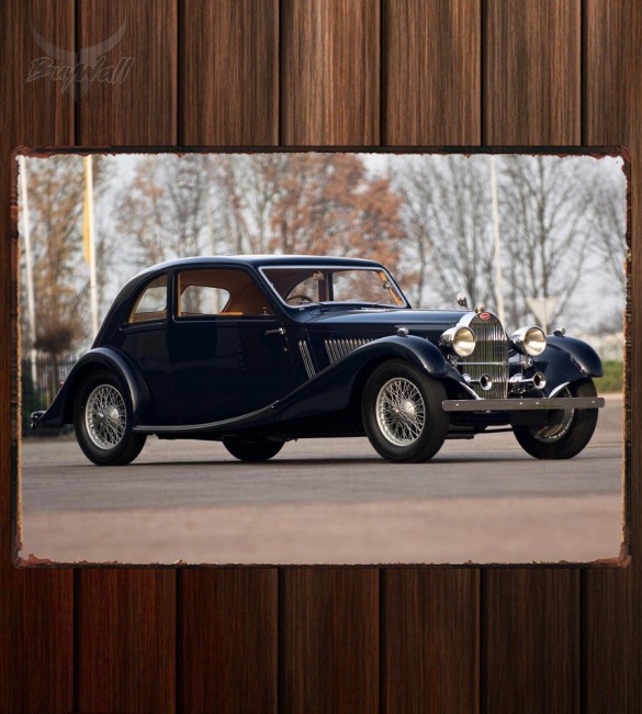 Металлическая табличка Bugatti Type 57 Sports Saloon